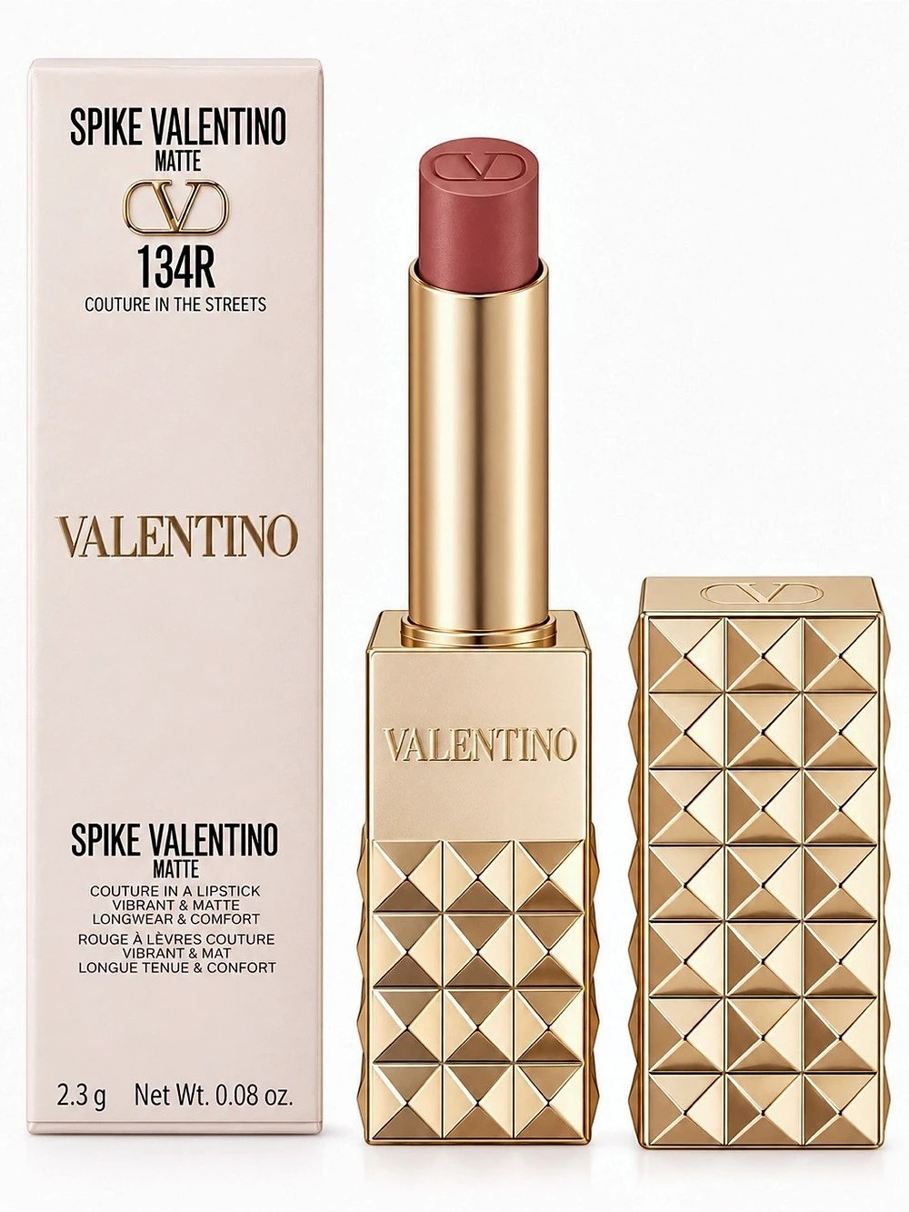 Valentino Spike Valentino Matte 134R Matte Lipstick 134R Pink NWT